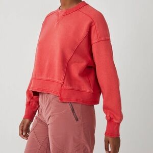 FP Movement by Free People Intercept Pullover Coral Sweatshirt